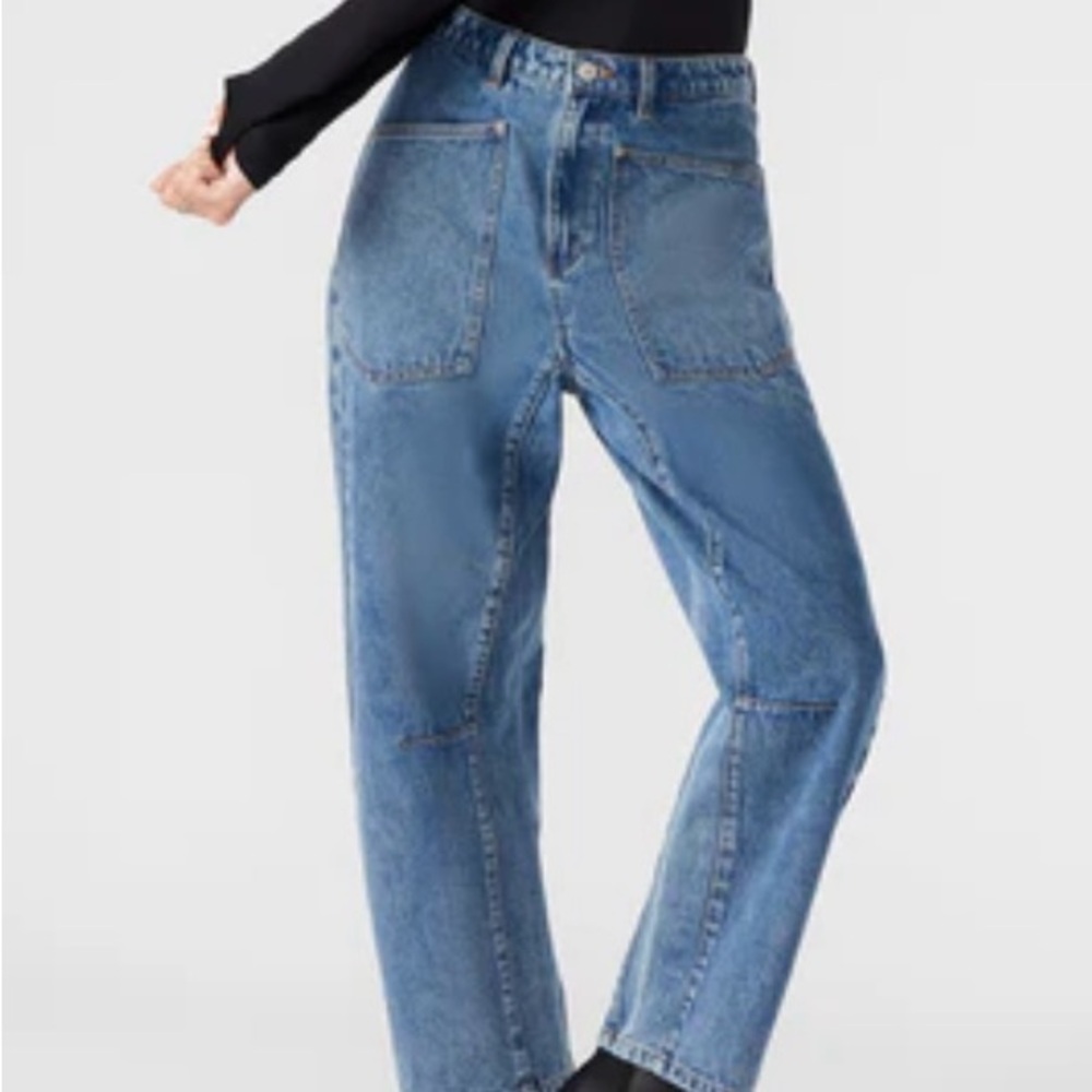 NWT Steve Madden barrel blue jeans L